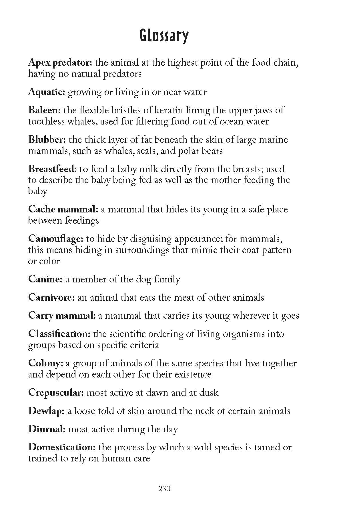 Mammals Unlocked